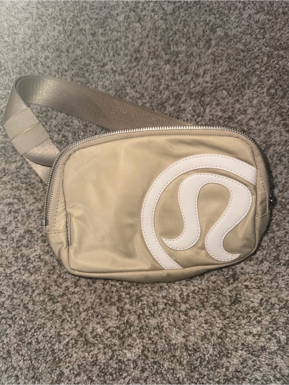 lululemon wear everywhere tan/beige logo pouch Fanny pack